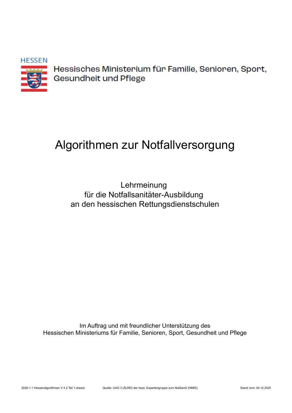 Algorithmen zur Notfallversorgung